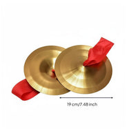 Waist Drum Cymbals Loud Sound Brass Cymbal Pair Metal Hand Cymbals for Artists, Stage Performance