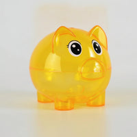 Transparent Piggy Bank Clear Pig Currency Bank Plastic Cartoon for Children, Children, Toddlers, Bedroom, Desk, Shelf