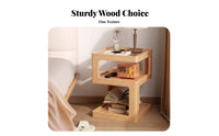 Stacked exposedFrame Table Space-Saving Nightstand Multifunctional