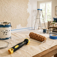 3 Pieces Texture Paint Roller Kit 6 Inch Sponge Roller Comfortable Grip Painting Supply for Renovation