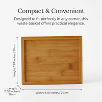 Wooden Rubbish Trash Can, Minimalist Home Owner Waste Bin, Eco-Conscious Shopper Rubbish Trash Can, Home Office Waste Basket, Bedroom Waste Bin