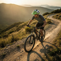 Mountain Bike Helmet in-Molded Construction Bike Helmet with Visor Vented for Cyclists, Commuters, Trail Riding, Commuting