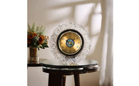 Timekeeping Clock with Crystal Like Frame Quiet Running Table Clock with Crystal Frame Clear for Living Room