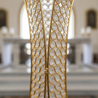 European Design Censer Freestanding Gold Scent Stand Vintage Design Ornate Metal Censer for Hotel Lobby