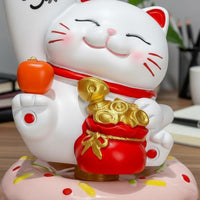 Fortune Feline Ornament Cute Cartoon Design Maneki Neko Statue Good Luck