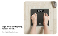 Electronic Physical Weight Scale High Accuracy Digital Bathroom Scale Weighing Machine Strengthened Glass Surface Step-On