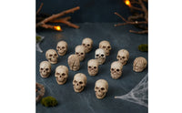 20 Pieces Miniature Skulls Textured Skull Ornaments Resin Skulls Tiny Tabletop Ornaments Small for Crafters, Halloween