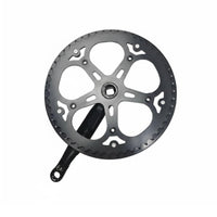 Single Speed Crankset Easy Installation Mountain Bike Crankset Cycle Chainwheel with Crank Limb Wear Resistant