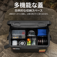 Multi-functional Tackle Box Seatable Fishing Gear Storage Bucket Mouth Black 500kg Load Capacity Anti-shake
