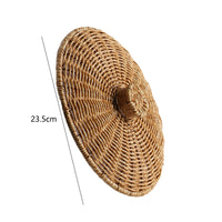 Round Imitation Rattan Lid Hand-Woven Container Cover Hollow Design Storage basket cover
