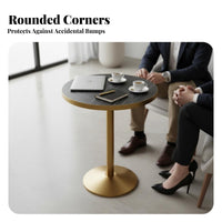 3-Piece Round Table and Chair Set Light Luxury Design 3-Piece Breakfast Nook Set
