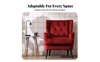 Button-Tufted Sheltered Rear Chair Modern Design Button-Tufted Sheltered Rear Armchair Comfortable Padding Sturdy Frame