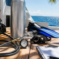 Yoke Cylinder Hose with Gauge Chrome-Finished Scuba Filling Hose with Pressure Gauge Inline Yoke Tank Pressure Checker for Divers, Dive Shops