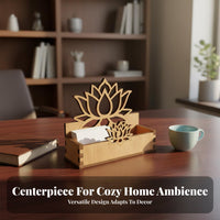 Lotus Flower Desk Organizer Versatile Storage Box for Office
