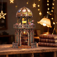 Observatory DIY Dollhouse Kit Wooden Puzzle Model