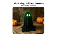 Spooky Cloth Spirit with Glowing Eyes | Soft draped Base, Halloween spirit Decoration, for Entryway