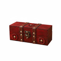 Vintage Wooden Storage Box Multipurpose Retro Trinket Box Great Gift Idea Decorative Storage Chest for Collectors, Photographers