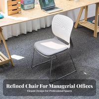 Sled Base Chair with Perforated Back Versatile Design Office Furniture