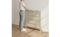 Space-Saving Slim Shoe Cabinet Sturdy Steel Construction Narrow Shoe Storage Cabinet Dustproof Large Capacity for Hallway
