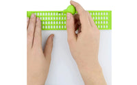 Hinged Top Braille Slate and Stylus Dot-Cell Openings Braille Writing Board Plastic Learning Aid Green