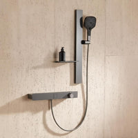 Thermostatic Shower Faucet Set, Brass Waterfall Spout, Shelf