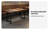 High-Density Foam Cushion Industrial Design Booth Sofa Solid Wood Tabletop Bar Booth Seating Cafe Lounge Furniture Set for Restaurant Owners, Interior Designers, Hotel Lobby