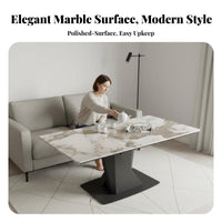 Rectangular Table with Shelf Minimalist Design Household Furniture Modern design Light Luxury Feel for Living Room, Lounge Area