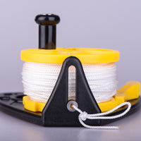 46m Cave Diving Reel with Handle, Durable Plastic Spool with Fixed Clip