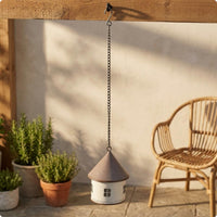 House-Shaped Hanging Ornament Window Cutout Metal House Ornament Reusable