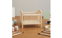 1/12 Dollhouse Crib Unfinished Doll Crib Paintable Dollhouse Cot for Crafters