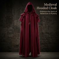 Hooded Cape Fancy Dress Lace Trim, Dress Costume Ruffled Shoulder Cosplay, Halloween Fancy Dress Str - Image 2