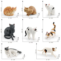 PVC Cat Figurine Set for Children's Educational Play