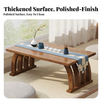 Chinese Design Low-Profile Coffee Table Minimalist Design Household Furniture Space-Saving Indoor Furnishing Multi-Purpose for Minimalists, Apartment Dwellers, Bay Window, Tatami Room, Balcony, Small Areas