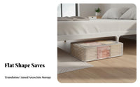 Wheeled Storage container Transparent frame Underbed Box debris-proofresistant for Bedroom, Closet