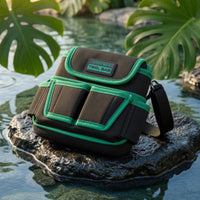 Tool Bag with Waist Strap Multifunction Crossbody Tool Bag Compact Small for Electricians, Home Repairs, Construction Sites