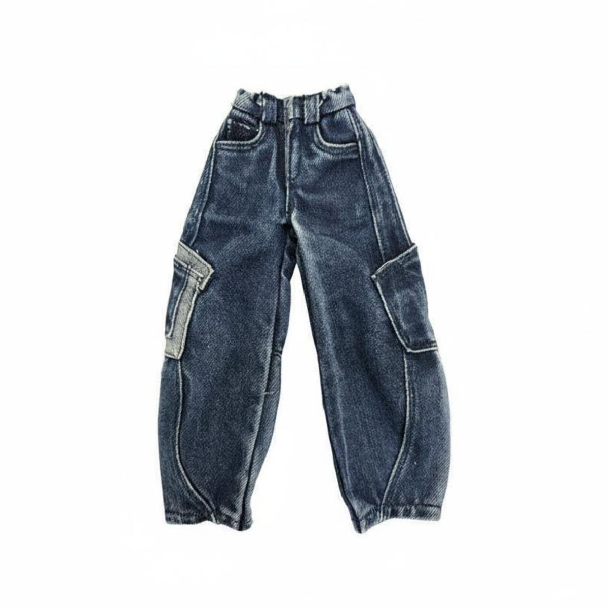 Female Figure Denim Trousers Handmade 1/6 Scale Doll Jeans Toy Accessory for Hobbyists