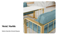 Nordic Design Upholstered Banquette and Table Set long-lasting Iron Frame Corner Dining Bench Set configurable Combination Booth Seating Space-Saving for Restaurant Owners, Interior Designers, Dessert Shops, Restaurants, Reception Areas, Lounges
