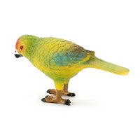 Parrot Figurine Tabletop Bird Ornament Parrot Statue Static Bird Sculpture Painted for Collectors, Desk, Shelf