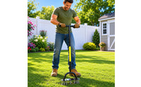 Metal Tines Manual Lawn Aerator T-Shaped Handle Coiled Lawn Aerator