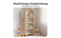 Unobstructedstanding Childs Armoire Child-Friendly Design House-Shaped Clothes