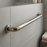 Polished Finish Bathroom Grab Bar Curved Bathroom Grab Rust Resistant Wall Mounted Handrail Secure Grip for Elderly, Seniors, Disabled, Shower, Bathtub, Toilet