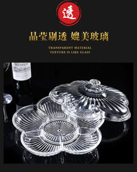 Clear Acrylic Snack Storage Box with Lid and Dividers
