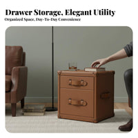 2-Drawer Bedside Cabinet space-saving Size 2-Drawer Nightstand sturdy Construction