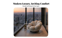 Plush rotate Armchair Light Luxury aesthetic Round rotate Chair Comfortable Design Ergonomic Support for Home awayice