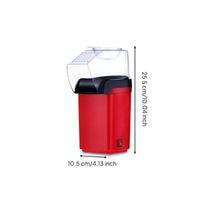 High Popping Rate Hot Air Popcorn Appliance Pops in 3 Minutes Electric Popcorn Popper Single-Button Operation Kitchen Appliance Transparent Cover for Families, Kids, Home, Movie Nights, Parties