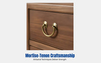 Song Style Luohan Bed, Sturdy Chinese Hardwood Pull-Out Sofa, Tranquil Elm, Living Room Multi-Drawer Storage Couch