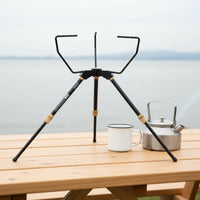 Folding Tripod Cooktop Stand Universal Fit Adjustable Camping Cooktop Stand