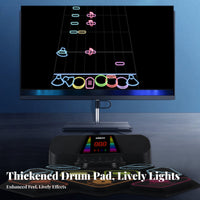 Foldable Drum Practice Mat Built-in Stereo Speakers Tabletop Drum Kit for Travel
