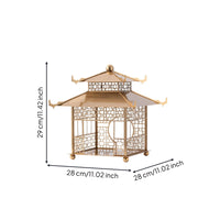 Tabletop Pavilion Ornament Intricate Pavilion Portable for Living Room, Shelf