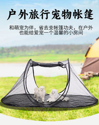 定制跨境露营猫狗围栏宠物帐篷便携式可折叠猫狗房子幼犬幼猫产房